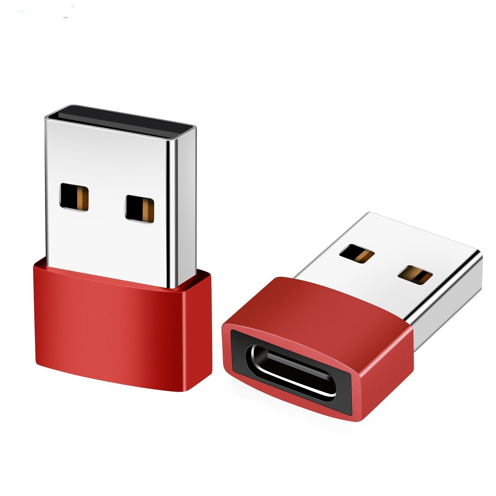 NÖRDIC USB C til OTG USB En mini adapter metal rødt | Elgiganten