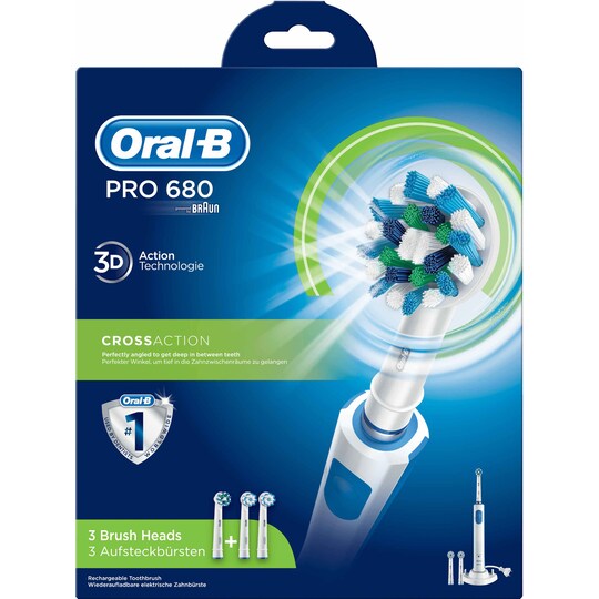 Oral-B Pro 680 CrossAction elektrisk tandbørste 235811 | Elgiganten