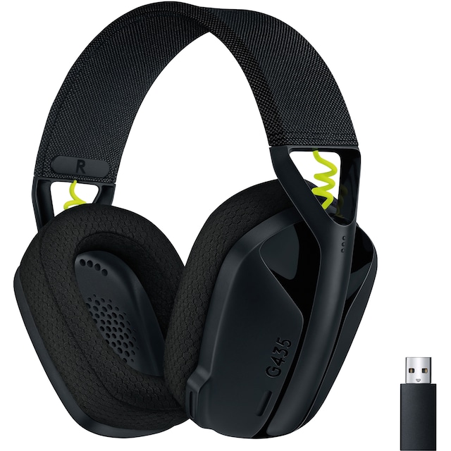 Logitech G435 gaming-høretelefoner (sort)