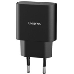 Unisynk 20W USB-C muroplader (sort)