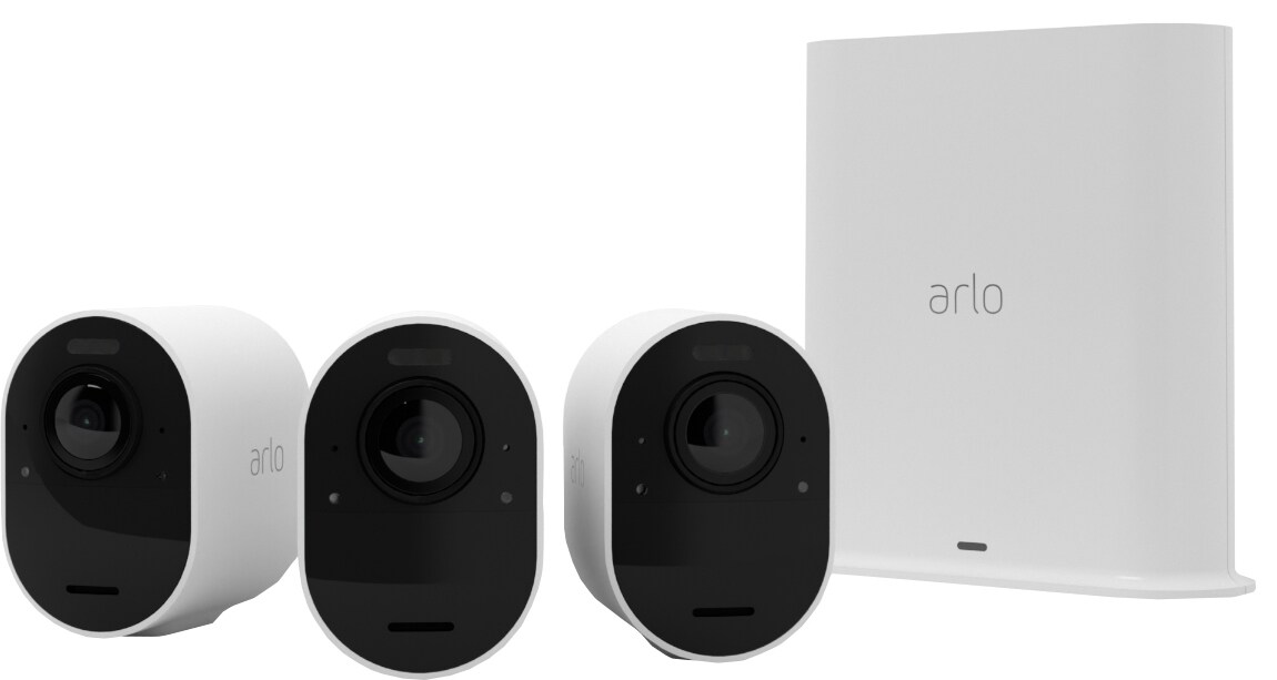 Arlo Ultra 2 4K trådløst sikkerhedskamera (3-pak, hvid) | Elgiganten