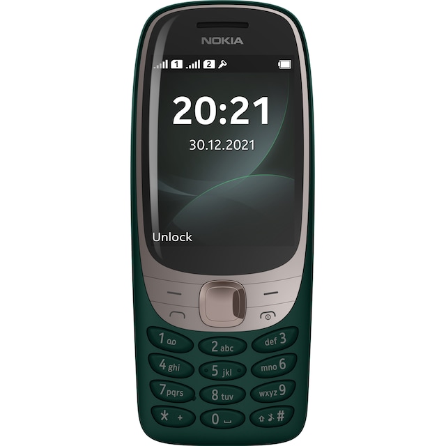 Nokia 6310 mobiltelefon (mørkegrøn) - Kun 2G