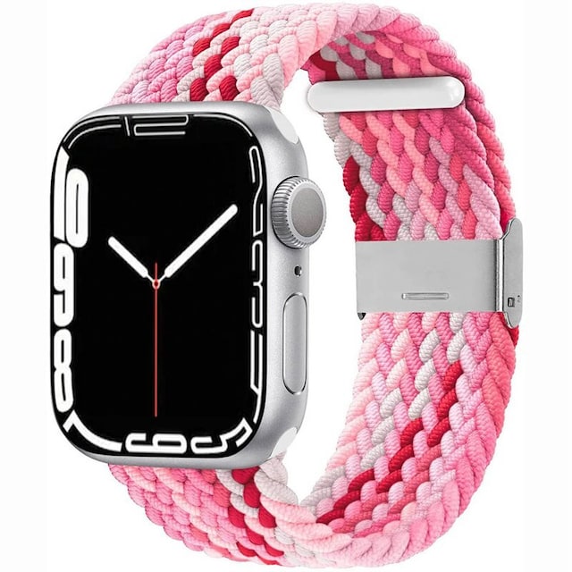 Flettet Elastik Armbånd Apple Watch 7 (45mm) - gradientred