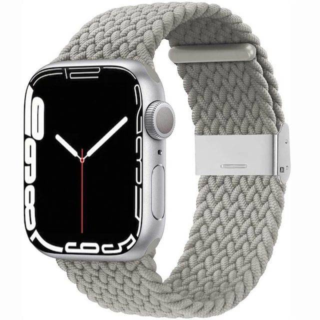 Flettet Elastik Armbånd Apple Watch 7 (41mm) - Stone