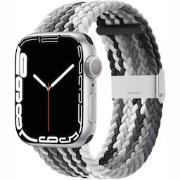 Flettet Elastik Armbånd Apple Watch 7 (45mm) - Gradientgrey