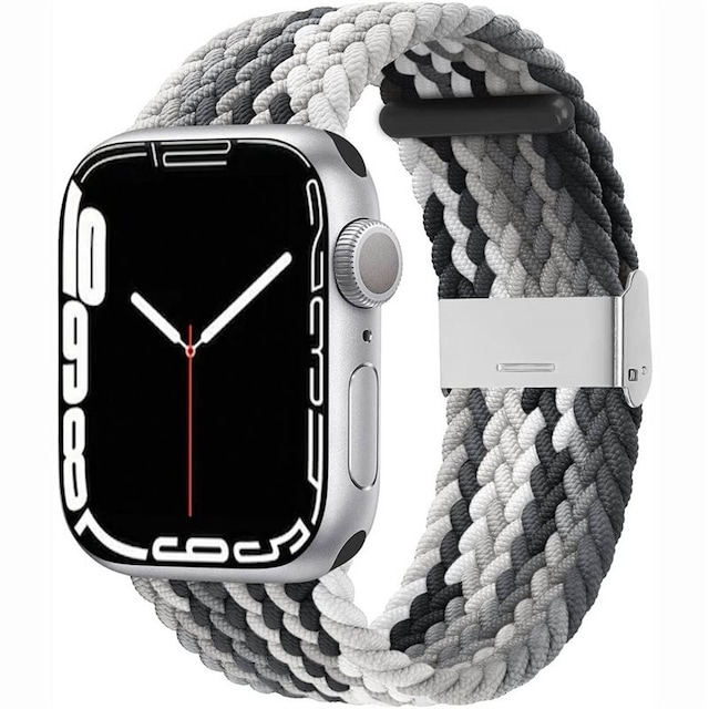 Flettet Elastik Armbånd Apple Watch 7 (45mm) - Gradientgrey