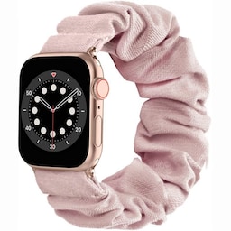 Scrunchie Elastic Armbånd Apple Watch 6 (44mm) - Lyserød