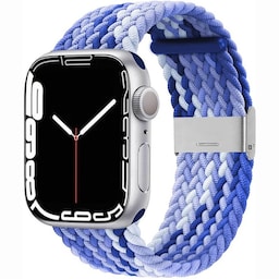 Flettet Elastik Armbånd Apple Watch 7 (41mm) - Gradientblue