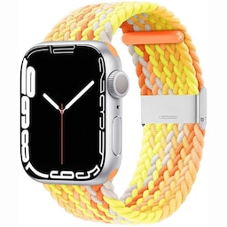 Flettet Elastik Armbånd Apple Watch 7 (45mm) - Gradientorange
