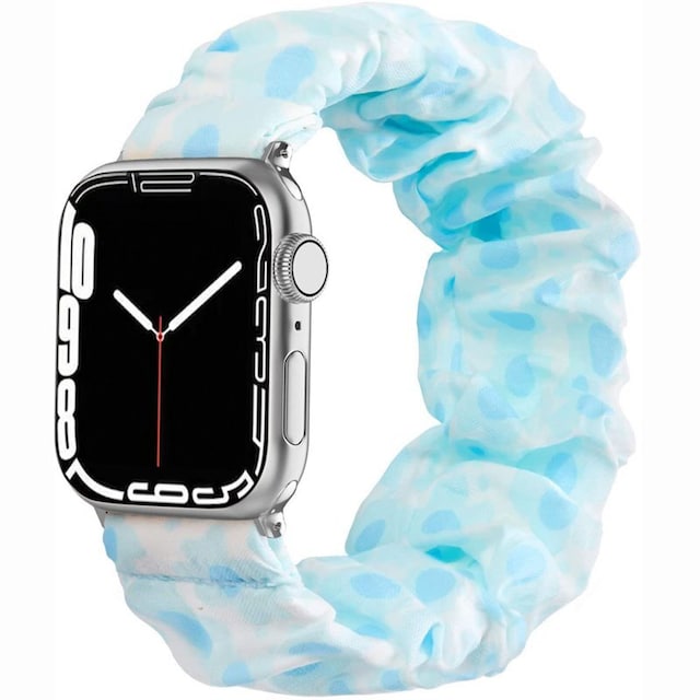 Scrunchie Elastic Armbånd Apple Watch 7 (45mm) - Blueforal