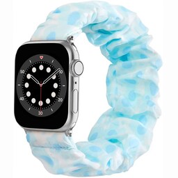 Scrunchie Elastic Armbånd Apple Watch 6 (44mm) - Blueforal