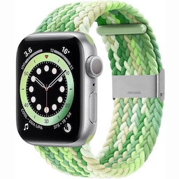 Flettet Elastik Armbånd Apple watch 6 (44mm) - Gradientgreen