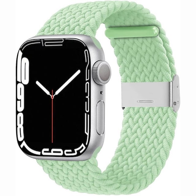 Flettet Elastik Armbånd Apple Watch 7 (45mm) - pistachio