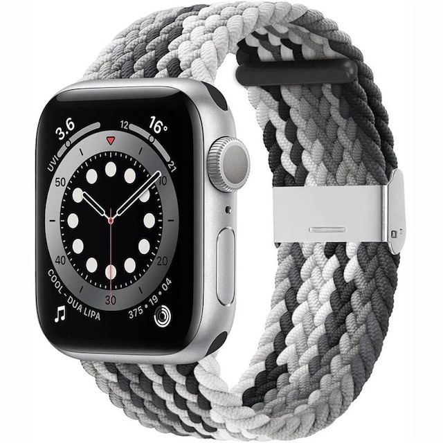 Flettet Elastik Armbånd Apple watch 6 (40mm) - Gradientgrey