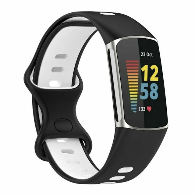 Twin Sport Armband Fitbit Charge 5 - Sort/hvid