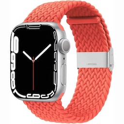 Flettet Elastik Armbånd Apple Watch 7 (45mm) - rød