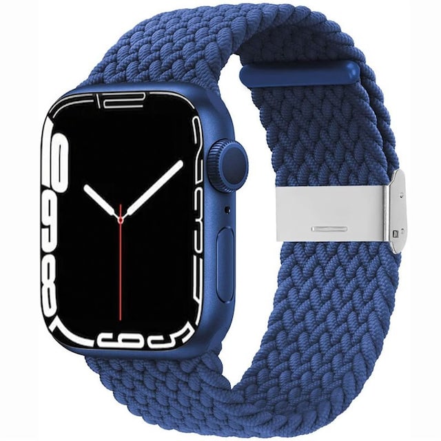 Flettet Elastik Armbånd Apple Watch 7 (45mm) - Blå