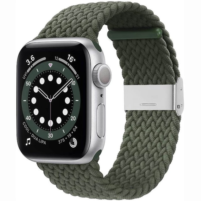 Flettet Elastik Armbånd Apple watch 6 (44mm) - Army