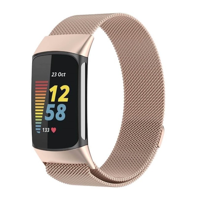 Milanese armbånd Fitbit Charge 5 - Vintage Gold