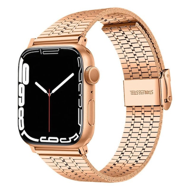 Mesh Armbånd rustfrit stål  Apple Watch 7  (45mm) - Guld