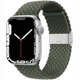 Flettet Elastik Armbånd Apple Watch 7 (45mm) - Army