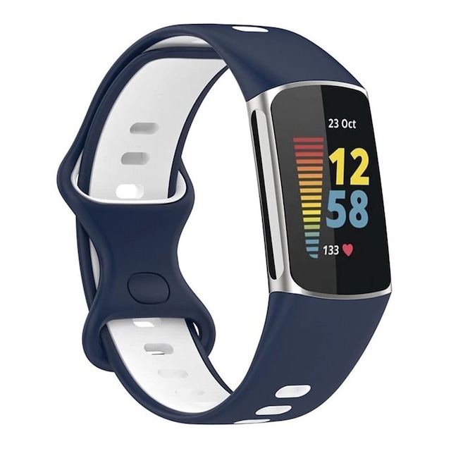 Twin Sport Armband Fitbit Charge 5 - Blå/hvid