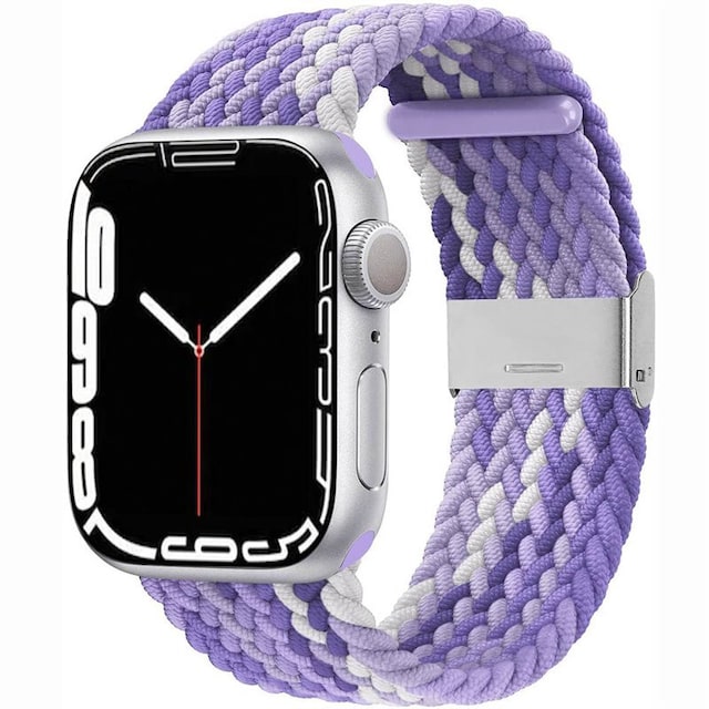 Flettet Elastik Armbånd Apple Watch 7 (45mm) - gradientpurple