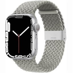 Flettet Elastik Armbånd Apple Watch 7 (45mm) - Stone
