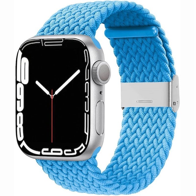Flettet Elastik Armbånd Apple Watch 7 (41mm) - skyblue