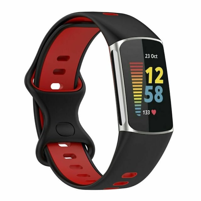 Twin Sport Armband Fitbit Charge 5 - Sort/rød