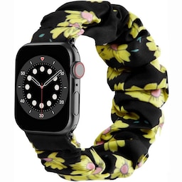 Scrunchie Elastic Armbånd Apple Watch 6 (44mm) - Sunflower