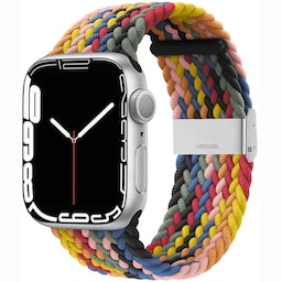 Flettet Elastik Armbånd Apple Watch 7 (45mm) - rainbow