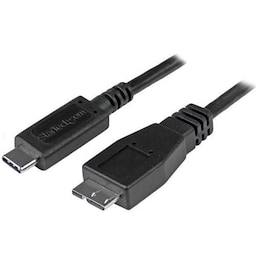 StarTech.com USB31CUB50CM, 0,5 m, USB C, Micro-USB B, USB 3.2 Gen 2 (3.1 Gen 2), Hanstik/Hanstik, Sort