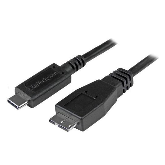StarTech.com USB31CUB50CM, 0,5 m, USB C, Micro-USB B, USB 3.2 Gen 2 (3.1  Gen 2), Hanstik/Hanstik, Sort | Elgiganten