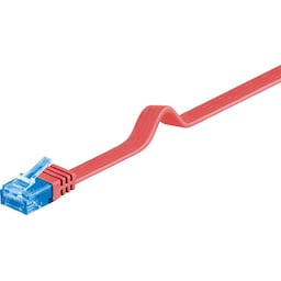 Goobay Flad netværkskabel CAT 6A, U/UTP, rød