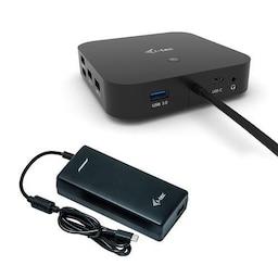 i-tec C31DUALDPDOCKPD100W, Ledningsført, USB 3.2 Gen 1 (3.1 Gen 1) Type-C, 100