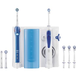 Oral-B Pro 2000 + OxyJet 80311065 Elektrisk tandbørste, Munddusch Hvid, Mørkeblå