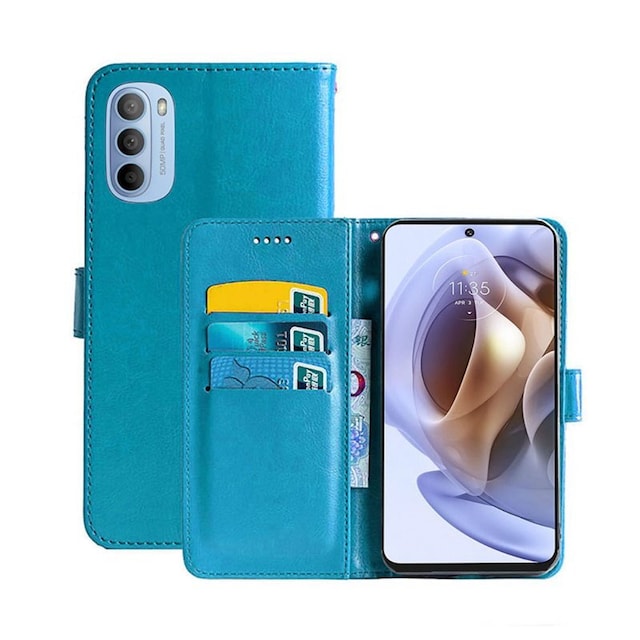 Wallet Cover 3-kort Motorola Moto G31  - Lyseblå