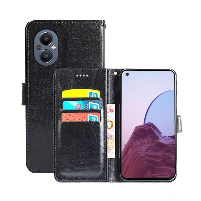 Wallet Cover 3-kort OnePlus Nord N20 5G  - sort