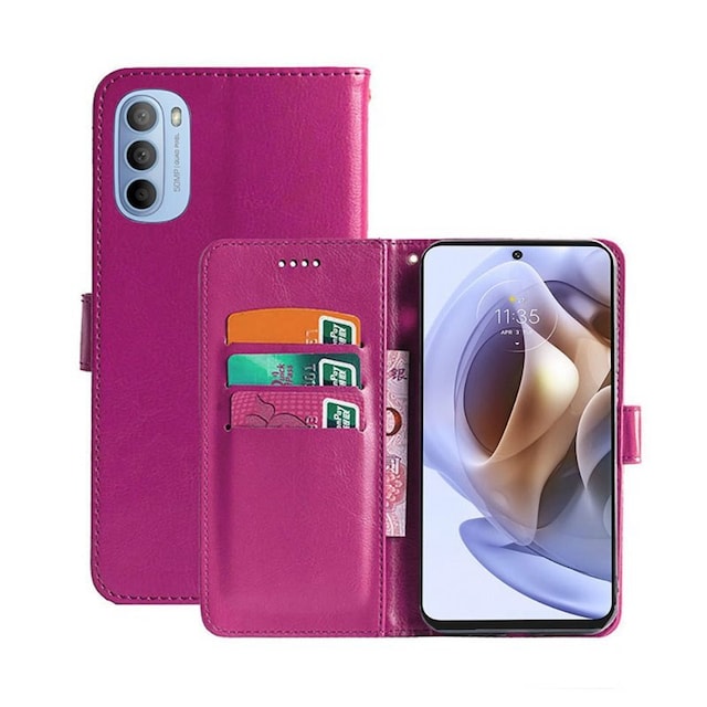 Wallet Cover 3-kort Motorola Moto G31  - lyserød