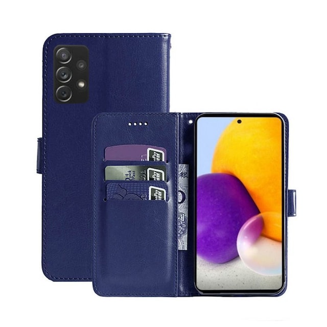 Samsung Galaxy A73 5G Wallet Cover 3-kort  - mørk