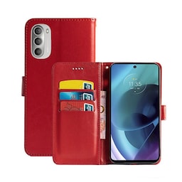 Motorola Moto G71 5G Wallet Cover 3-kort  - rød