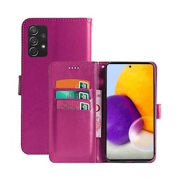 Samsung Galaxy A73 5G Wallet Cover 3-kort  - lyserød