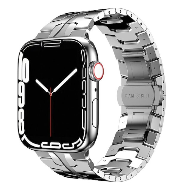 Iron Man Rustfrit Stål Armbånd Apple Watch 7 (45mm) - Sølv