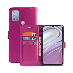 Wallet Cover 3-kort Motorola Moto G20  - lyserød