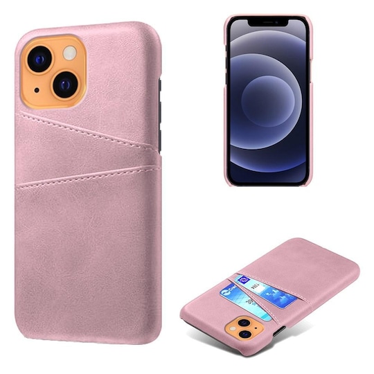 SKALO iPhone 13 Mini PU-læder Kortholder Cover - Pink | Elgiganten