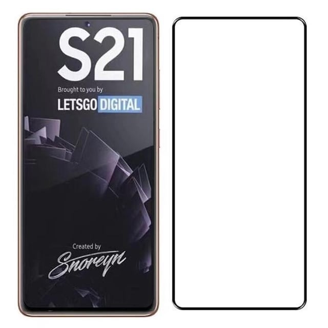 SKALO Samsung S21 Plus FULL-FIT Hærdet Glas Skærmbeskyttelse