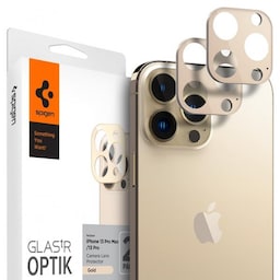 Spigen iPhone 13 Pro/iPhone 13 Pro Max Kameralinsebeskytter Glas.tR Optik 2-pack Guld