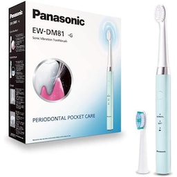 Panasonic elektrisk tandbørste EW-DM81-G503 Genopladelig, Til voksne, Antal børstehoveder inkluderet 2, Antal tænder børstetilstande 2, Sonic teknologi, Hvid/Mint