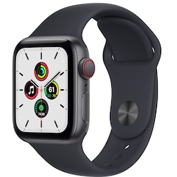 Apple Watch SE 44mm GPS+4G LTE (grey alu/sort sportsrem)